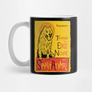 Funny American Eskimo Dog Cute Dog Chat Noir Mashup Art Mug